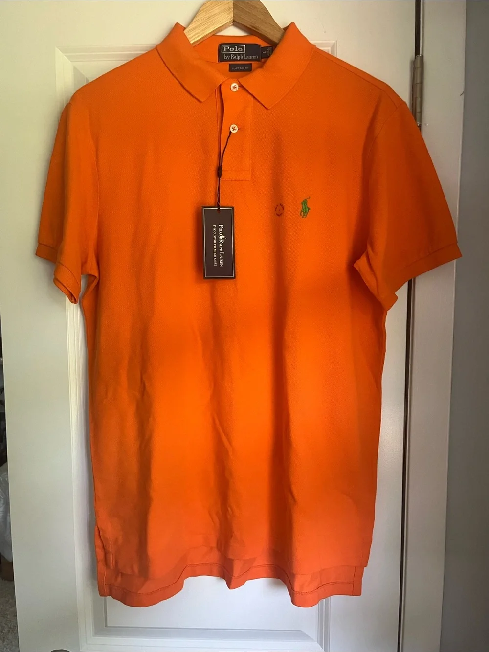 Polo by Ralph Lauren Orange Polo with Green Pony Logo